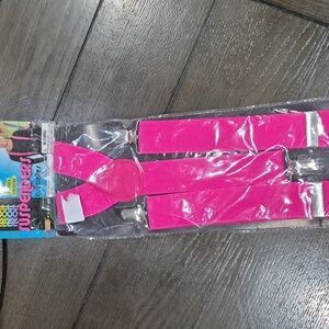 Neon Pink Suspenders